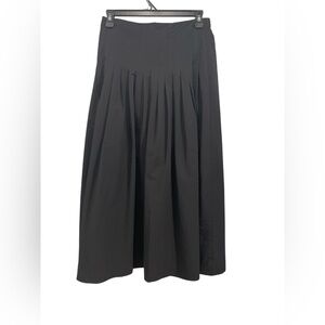 MABLE Anthropologie Pleated Midi Elegant Black Women's Skirt size S